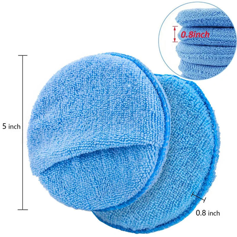 Microfiber Car Polishing Applicator Pads 5 Inch 125mm Foam Sponges for Auto Waxing and Cleaning