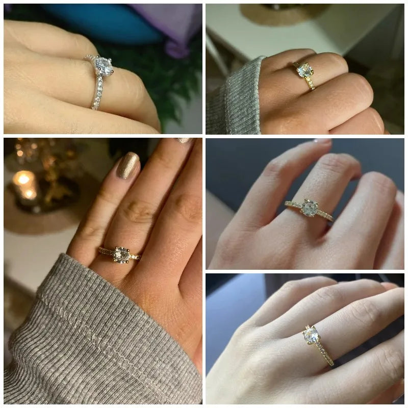 Elegant Women’s Wedding Band Eternity Ring with Zirconia - Thin, Luxurious Jewelry