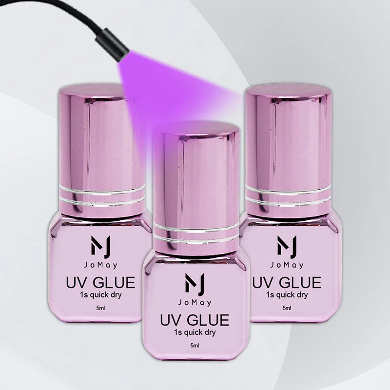 Fast Drying UV Eyelash Extension Glue - Super Strong Adhesive for False Lashes 5ML