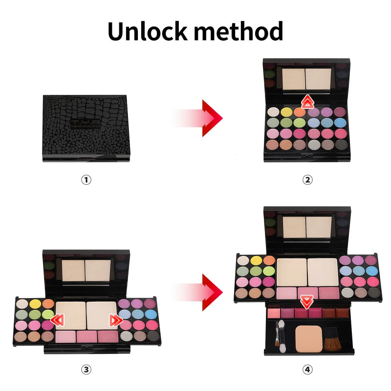 35 Color Pearl Eyeshadow Palette - Nude Makeup Set for Women
