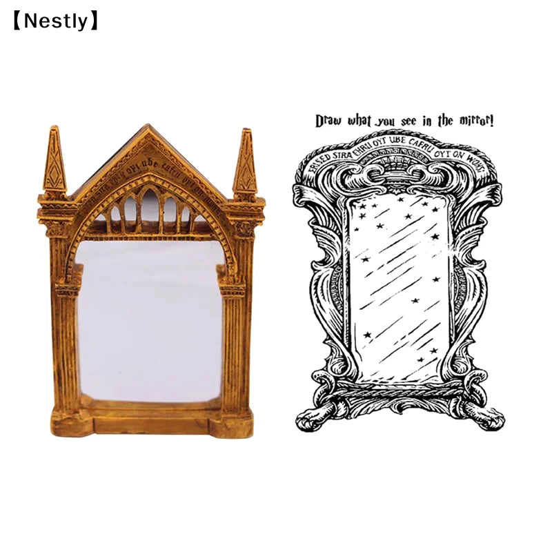 Magical Mirror of Erised Standing Bookshelf Decor Fantasy Gift Witchy Home Accent
