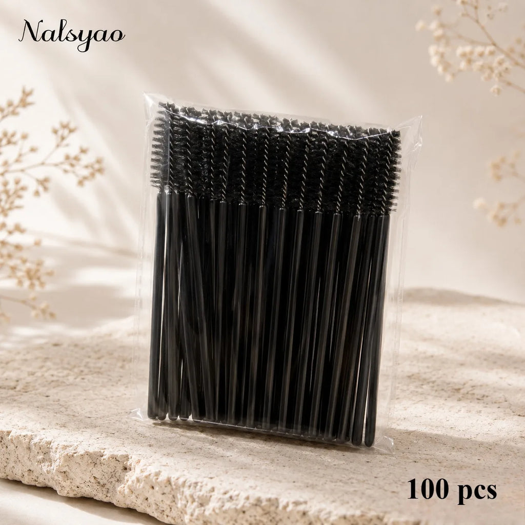 Disposable Eyelash Brushes Spoolies Micro Lash Mascara Wands 100pcs Wholesale