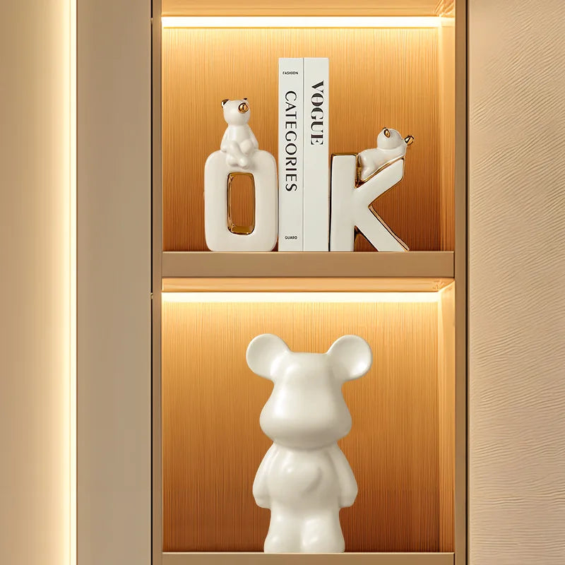 Modern Bookend Desktop Ornament for Home & Living Room Decor