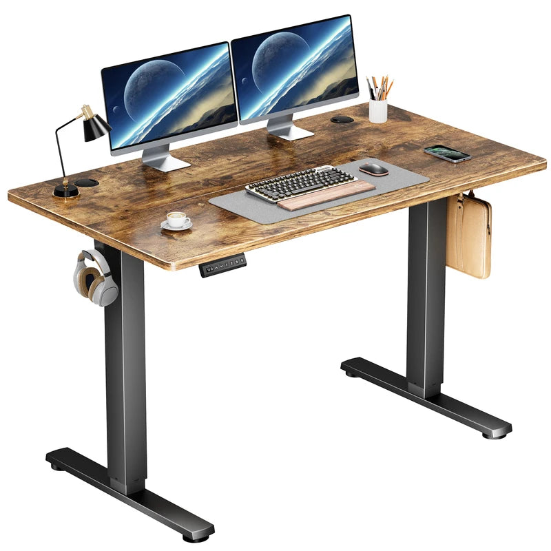 Electric Height Adjustable Standing Desk 40x24 Inch Sit-Stand Workstation