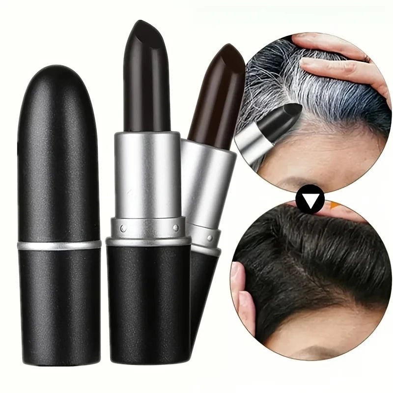 Temporary Hair Color Pen - Instant Gray & White Cover, Long-Lasting, Portable