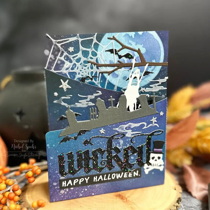 Halloween Ghost Handwritten Coffin Box Metal Cutting Dies Embossing Template For Scrapbooking & Crafts