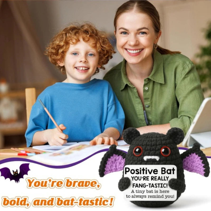 Handmade Bat Doll Ornament - Halloween Egg Decor for Room & Party Gift