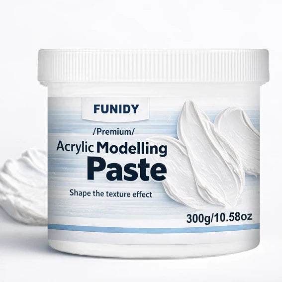 300g 3D Modeling Paste for Artists - White Acrylic Medium, Fast Drying, Non-Cracking