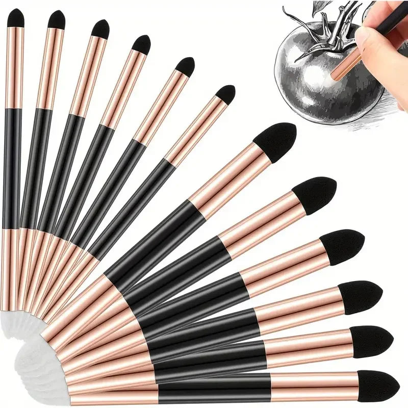 Cotton Blending Sponge Brush Set - Reusable Art Blenders for Detail & Shadow