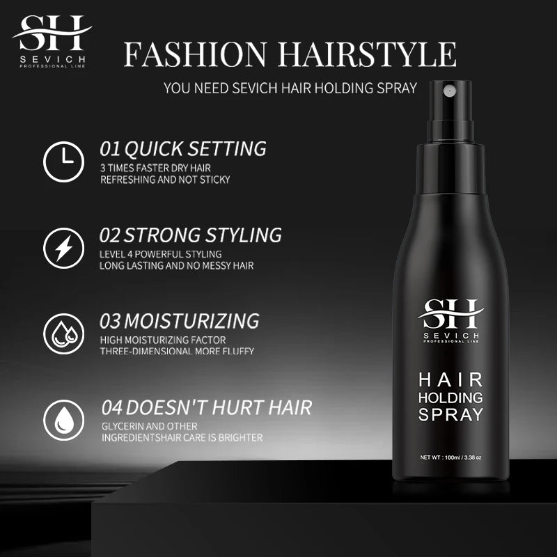 Strong Hold Hair Styling Spray for Men & Women - Texturizing & Volumizing, Long-Lasting