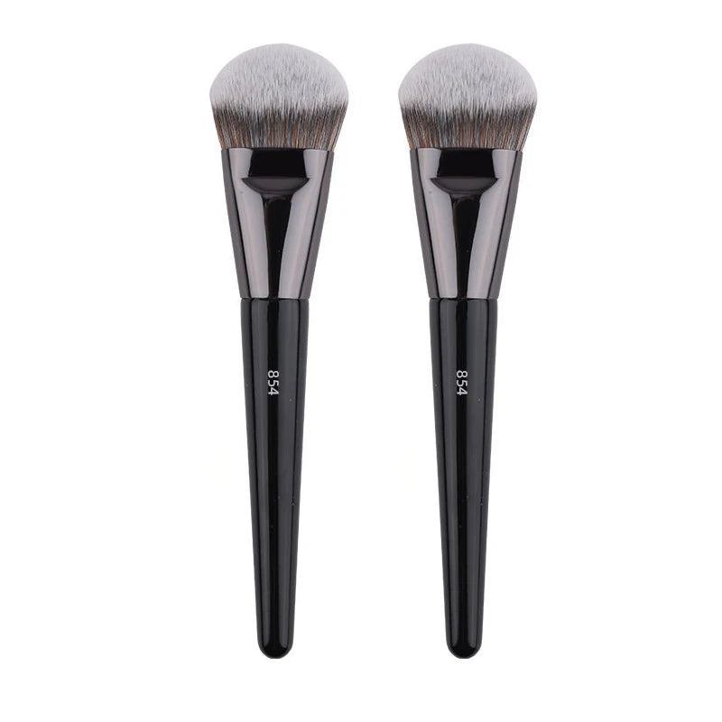 2pcs Makeup Foundation Brushes Set - Angled Flat Face Face Essential Beauty Tools
