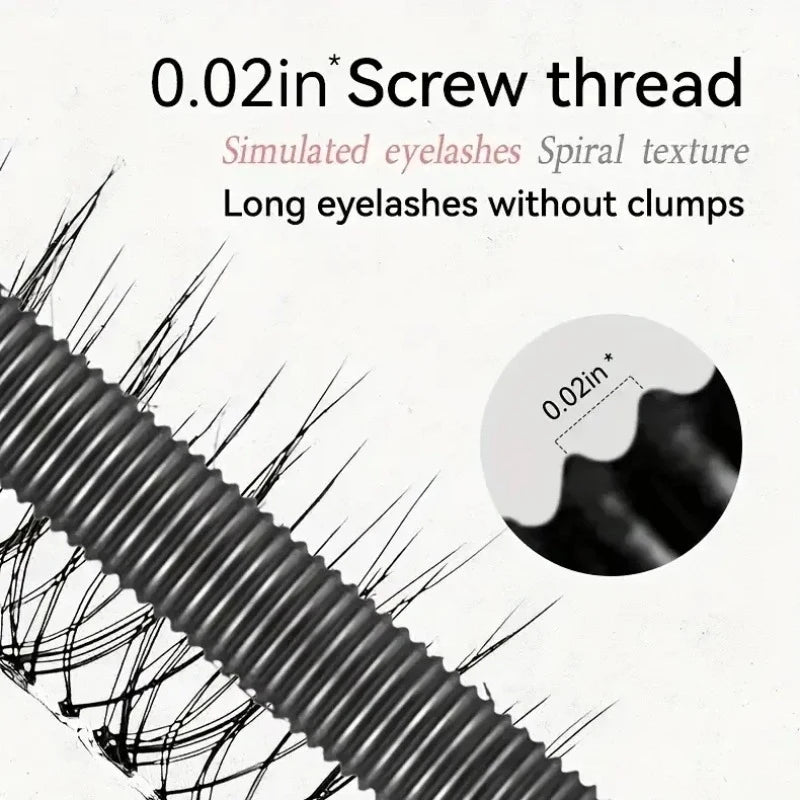 Waterproof Long-Lasting Fiber Mascara with Spiral Brush for Curled Lashes