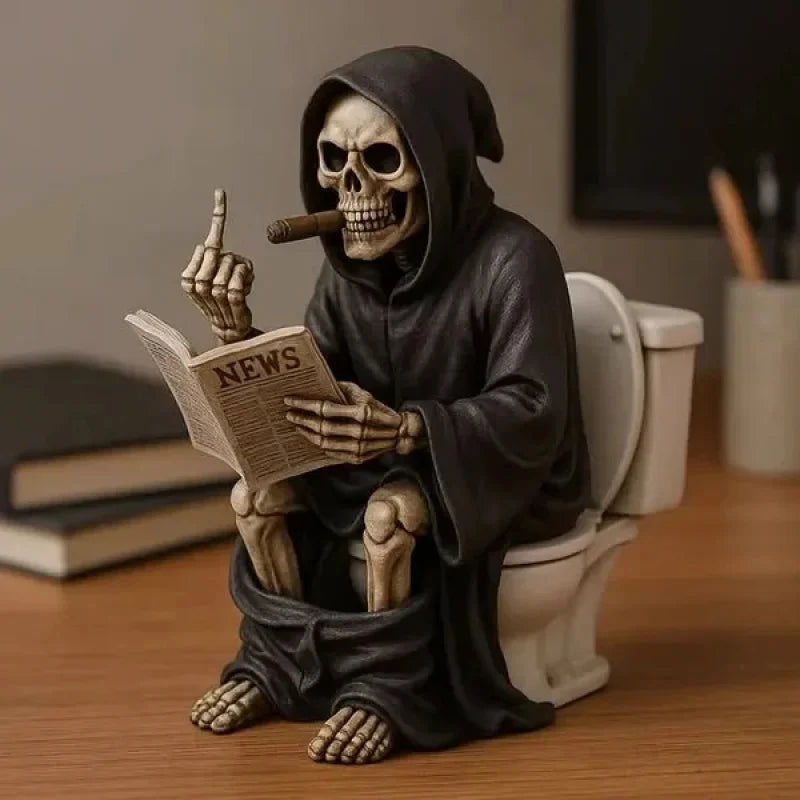 Resin Toilet Death God Statue Halloween Decoration Small Gift