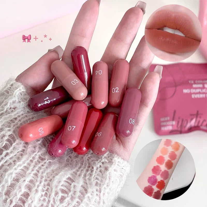 12 Color Matte Lipstick Set - Long Lasting Non-Fading Lip Balm for Women