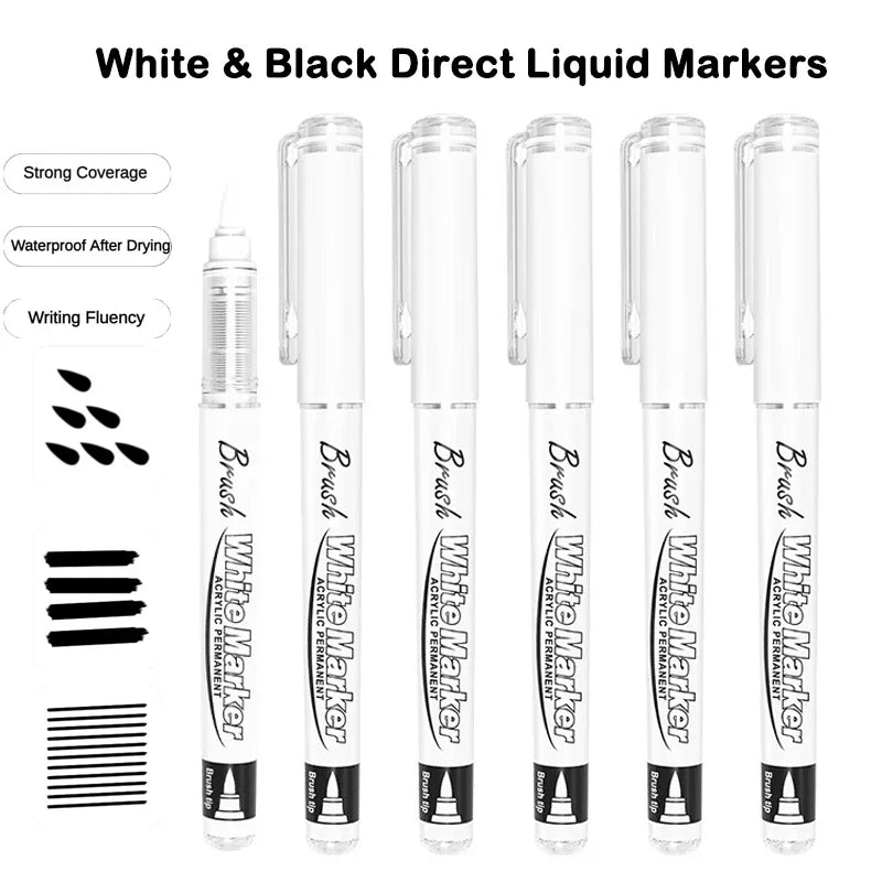 16 Colors Acrylic Paint Pens Set for Rock Glass Ceramic & DIY Art