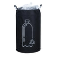 Large Capacity Folding Storage Basket with Aluminum Handle for Waste Bottles