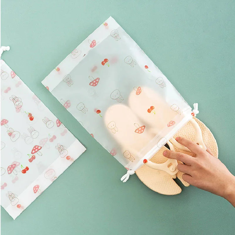 Reusable Plastic Travel Storage Bags for Clothes Shoes Waterproof Organizer
