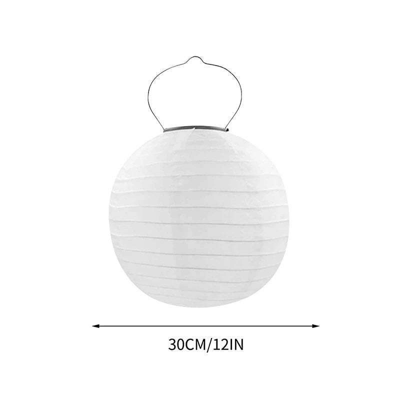 12-Inch Waterproof Solar Lantern Outdoor Decoration Globe Light