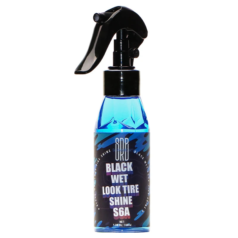Black Wet Look Tire Shine Dressing for Cars, Trucks & Motorcycles - Safe & High Gloss Finish