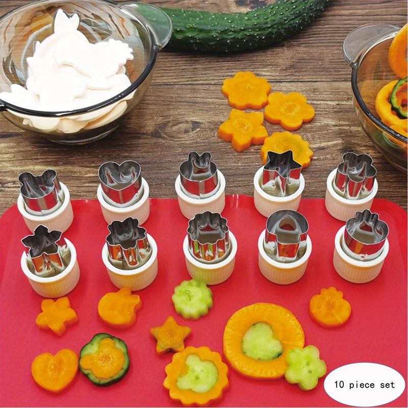 Stainless Steel Vegetable & Fruit Shaping Cutter Mold Set for Salad and Garnishes