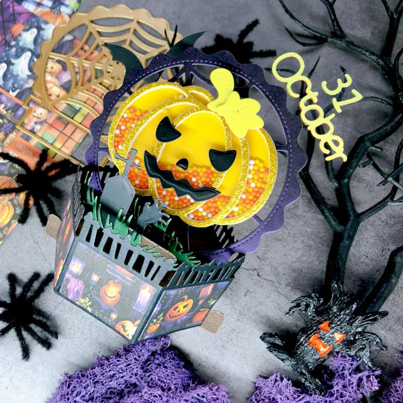 Halloween Pumpkin Basket Metal Cutting Dies & Stencils for Scrapbooking & Card Making