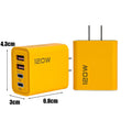 120W Fast Charging Wall Charger with 4 Ports USB-C & QC3.0 for Smartphones