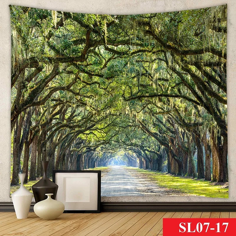 Mountain Forest Tapestry Wall Hanging Decor for Living Room & Bedroom