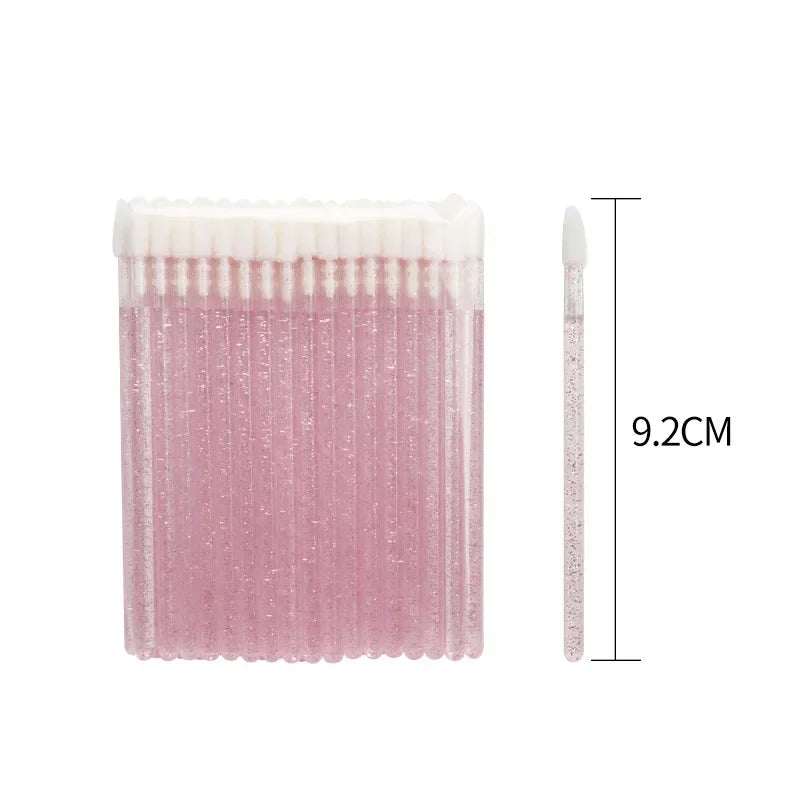 Disposable Makeup Brush Kit with Crystal Mascara Wands and Lip Applicators – 100pcs