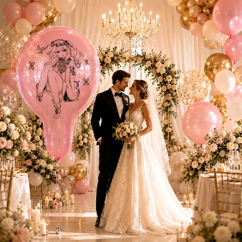 Large 32-Inch Anime Printed Latex Balloons for Birthday and Wedding Decor
