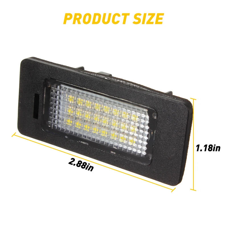 2PCS Car License Plate LED Lights for BMW E90 E92 E39 E60 E61 E70, Canbus Error Free, 24 LEDs