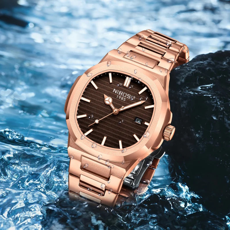 Men's Military Style Quartz Watch Waterproof Auto Date Wristwatch