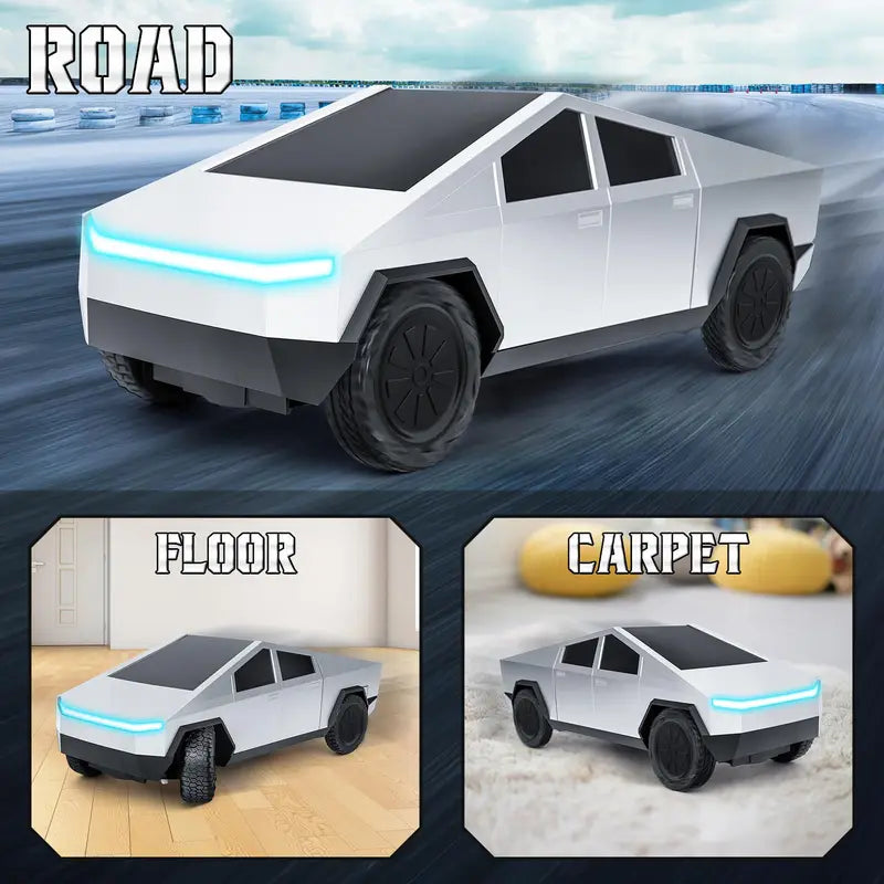 Remote Control Off-Road Truck - 4WD Wireless RC Car with LED Lights, 27MHz