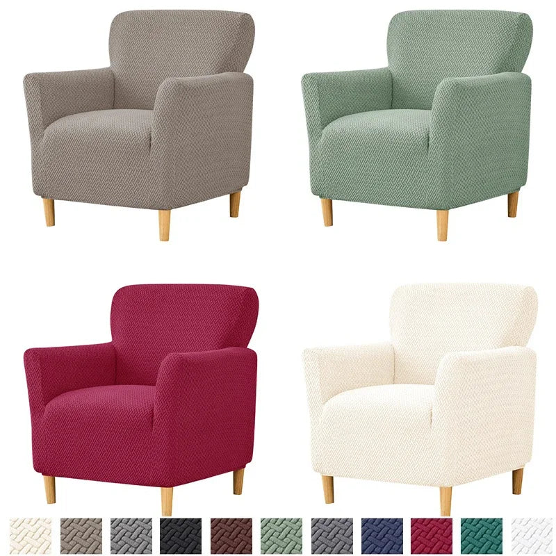 Stretch Jacquard Armchair Slipcover for Club & Sofa Chairs - Elastic Fabric