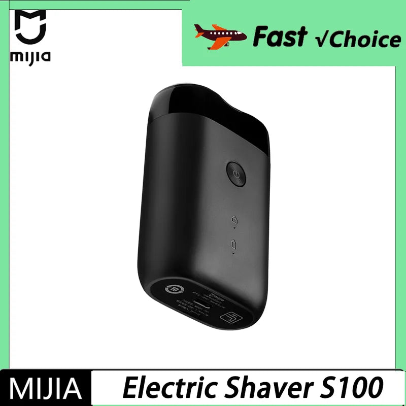 Electric Shaver S100 Waterproof Wet Dry Razor with Dual Floating Blades and Type-C Charging