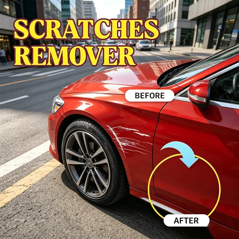 Car Scratch Remover Wax Polish for Light to Moderate Blemishes - Restores Gloss