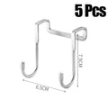 304 Stainless Steel S-Shape Double Hook for Kitchen Bathroom Cabinet Door Storage