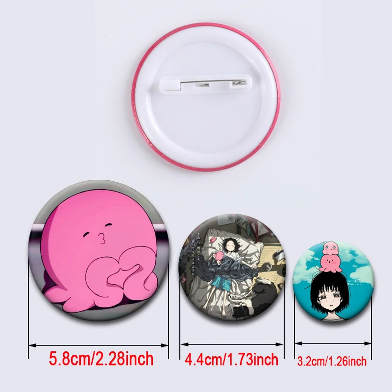 Takopi’s Original Sin Badge for Backpack and Clothing Accessories Cute Cartoon Pin