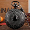 Steampunk Pocket Watch Men Women Necklace Quartz Vintage Timepiece Gift