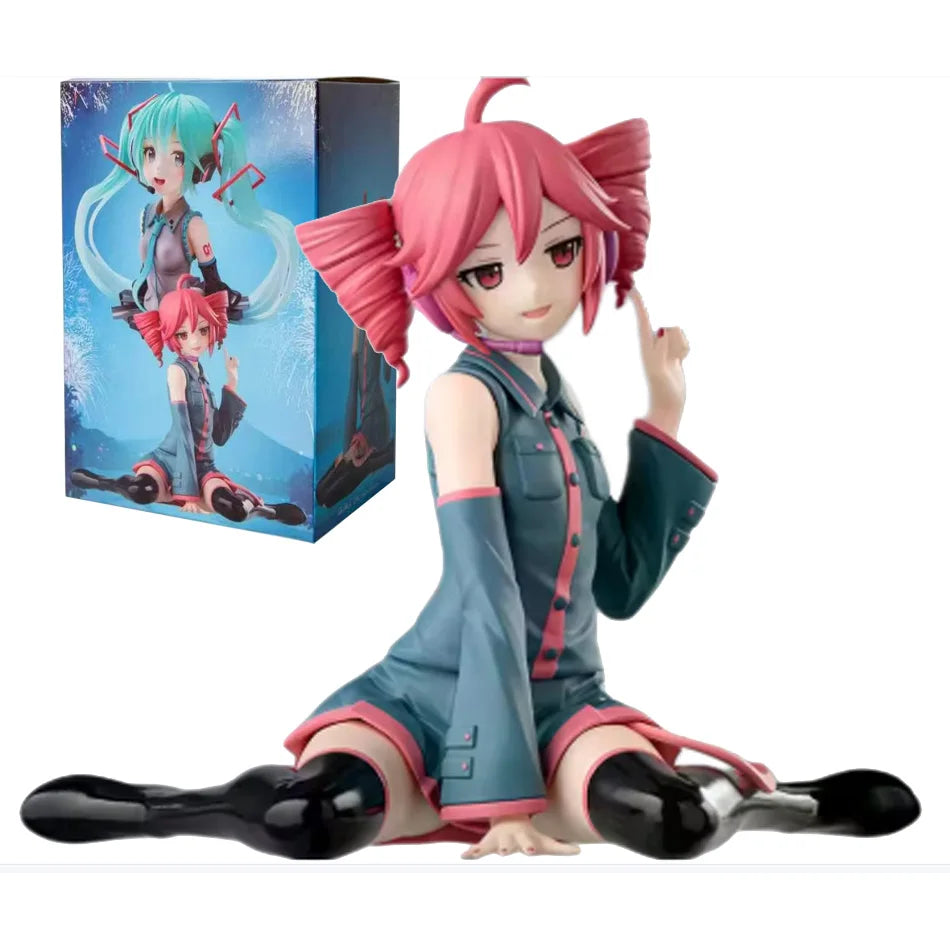Kasane Teto Twin-Tail Anime Girl Figure Set - PVC Collectible Dolls for Desktop Display