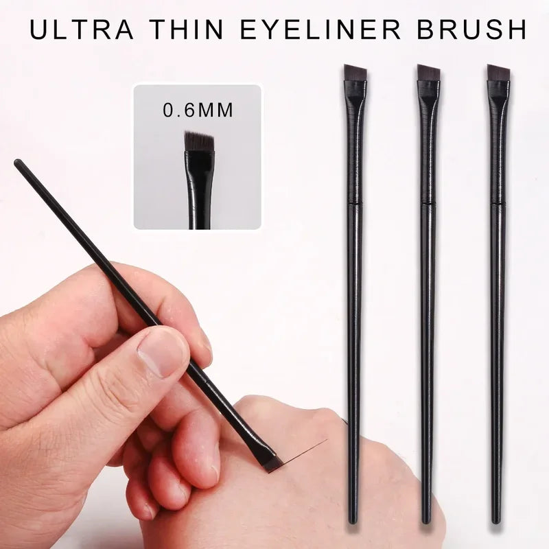 Multi-Function Eyeliner & Eyebrow Makeup Brush Set - Ultra-Fine & Soft, Portable