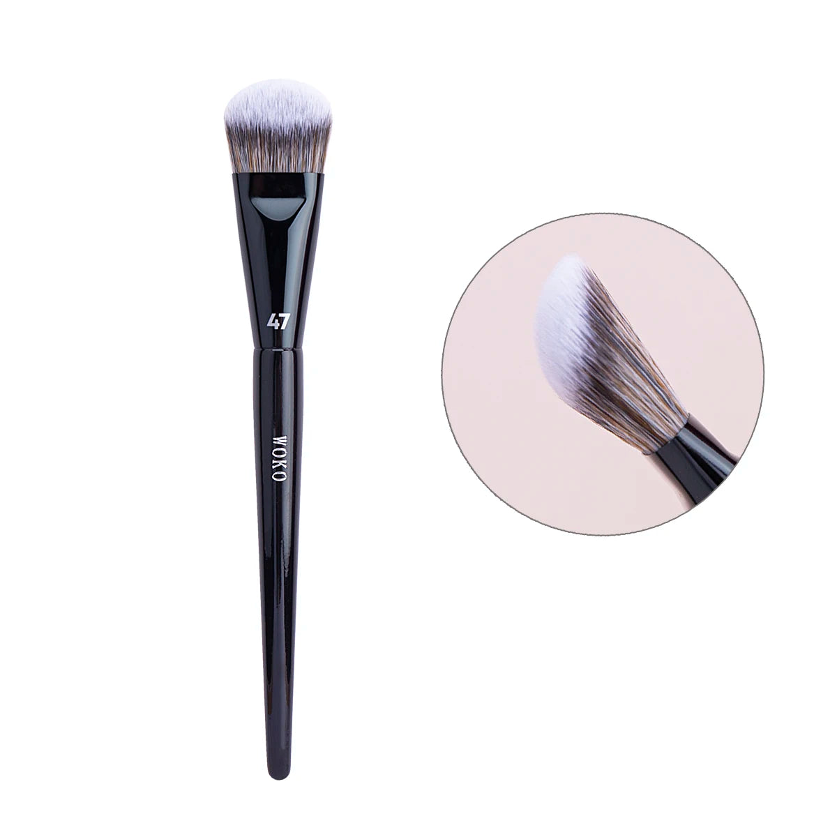 Angled Makeup Brush for Foundation Blush & Cream Blending - Professional Cosmetic Tool
