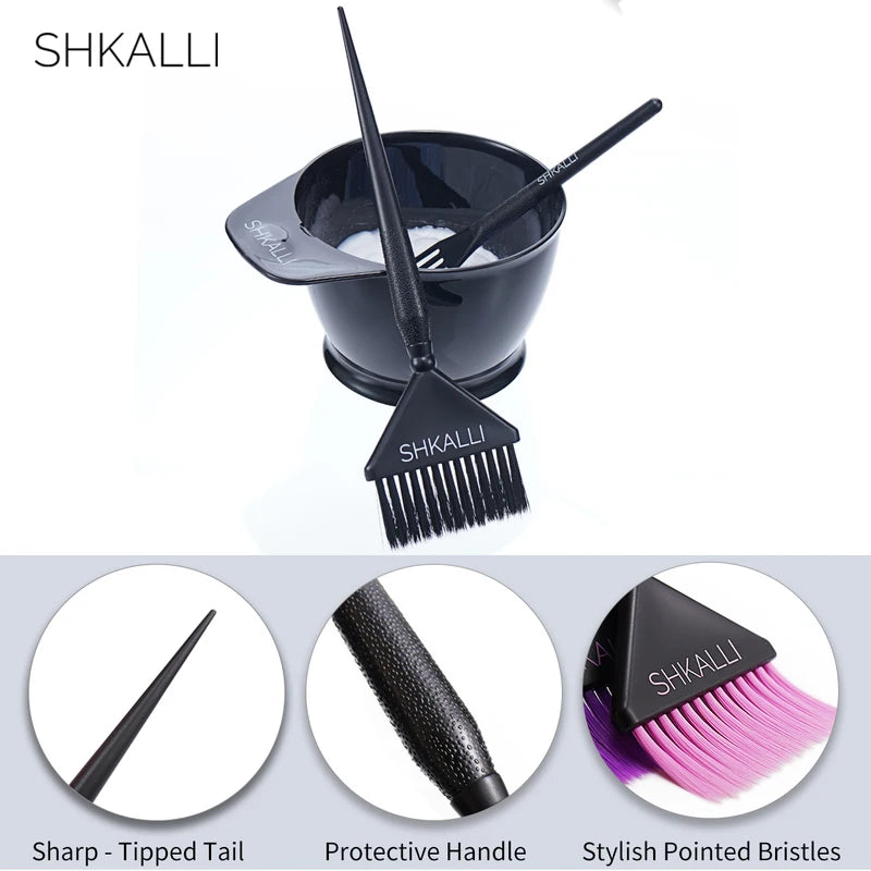 Professional Hair Coloring Kit with Large Dyeing Bowl & Brush - Salon-Quality Set