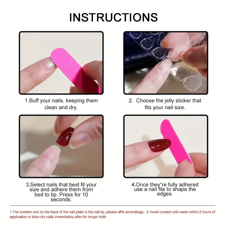 24Pcs Press-On Nails with French Bow Design Medium Almond Style for Women & Girls