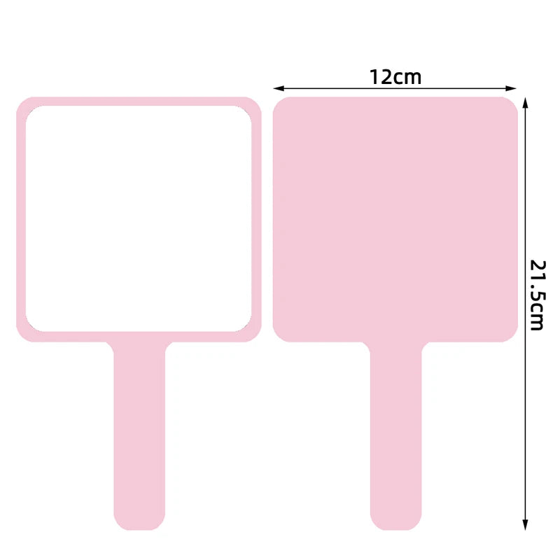 Personalized Hand Mirror with Custom Logo for Lash & Salon Artistry, Square Lip Shape