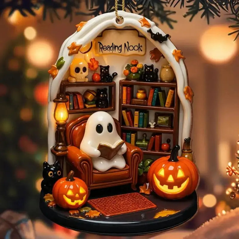 Halloween Ghost Ornaments Set - Spooky Decorative Pendant for Party & Home Decor