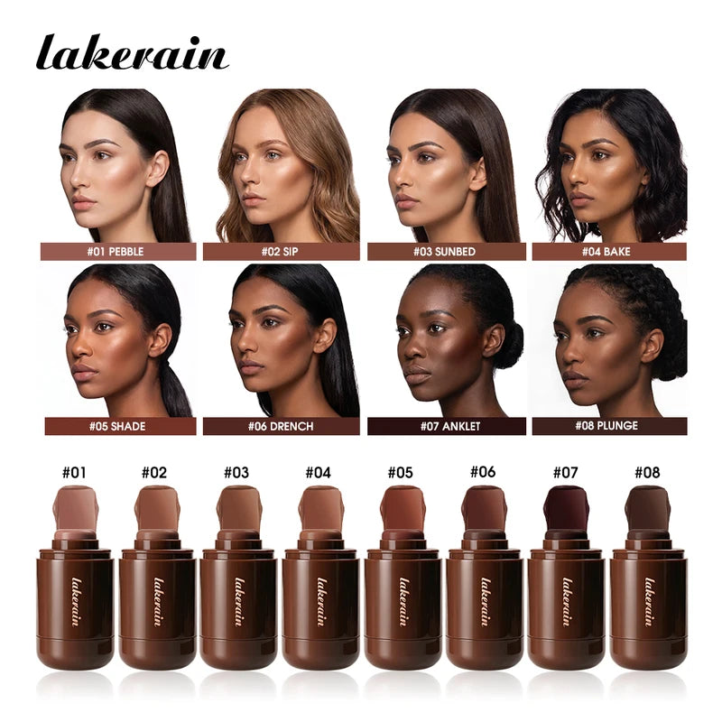 Bronze Contour Stick for Natural Sun-Kissed Makeup - Hydrating & Blending