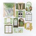 10 Sheets Vintage Hollow Door Window Stickers for Diy Diary Scrapbooking Stationery