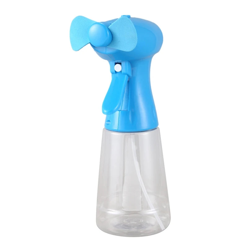 Portable Handheld Misting Fan with Water Spray Bottle - Cool & Rechargeable