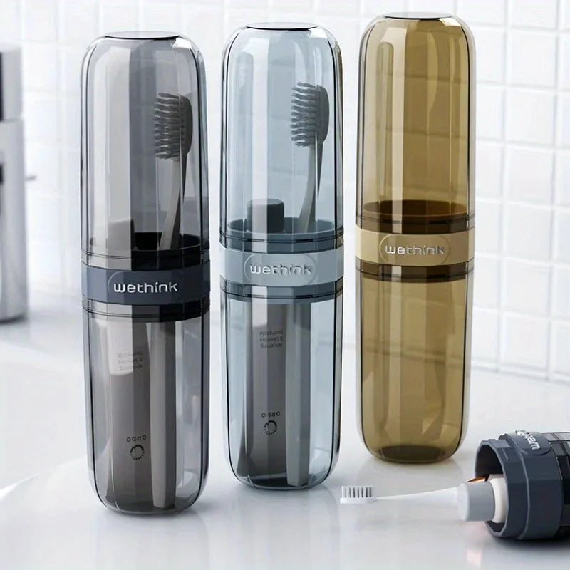 Travel Toothbrush Case Set - Transparent Portable Outdoor & Business Trip Accessories