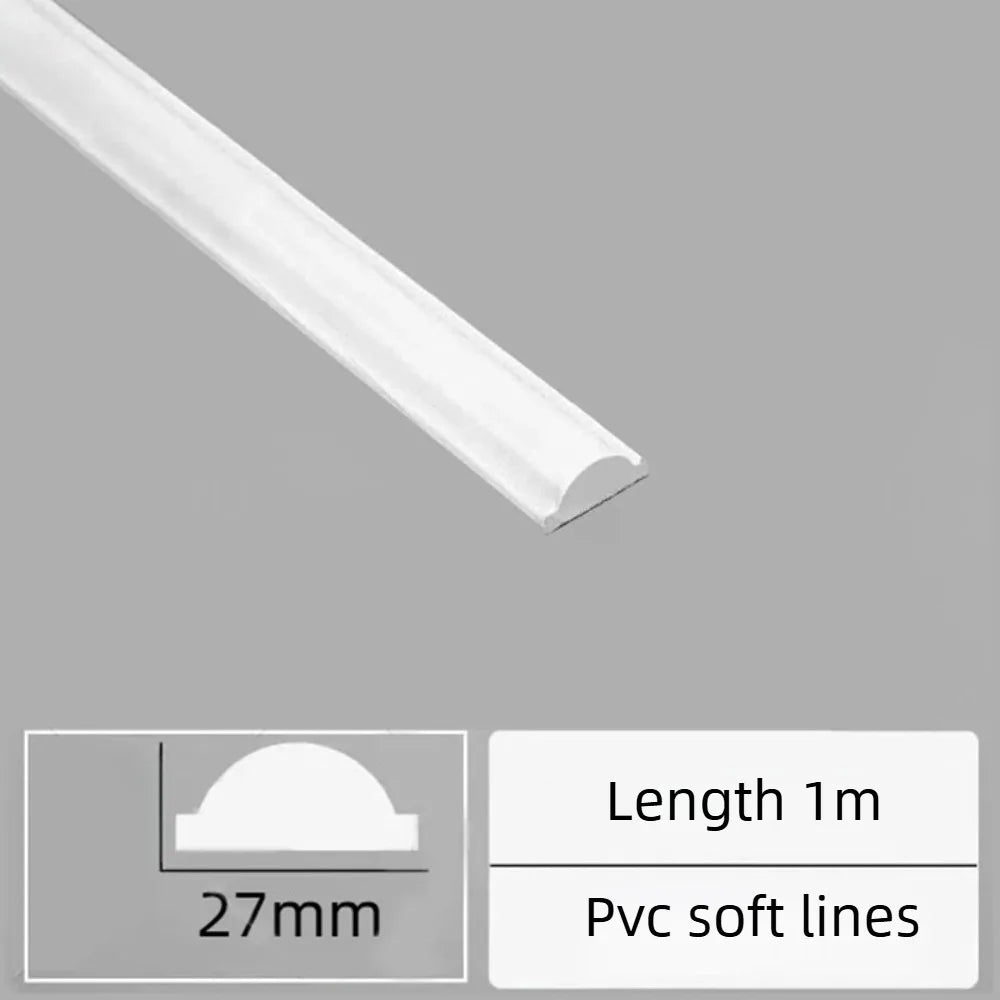 1m Self-Adhesive PVC Decorative Strip Flexible Wall Floor Cabinet DIY Sticker